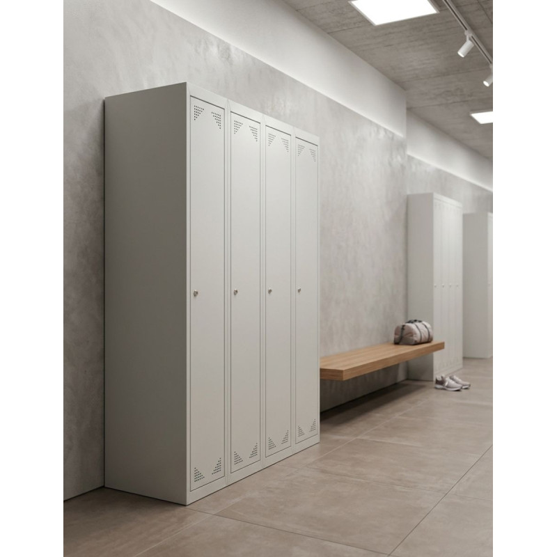 Taquilla Gris 4 Módulos 180x120 cm. ECO de Biacom - Montiel