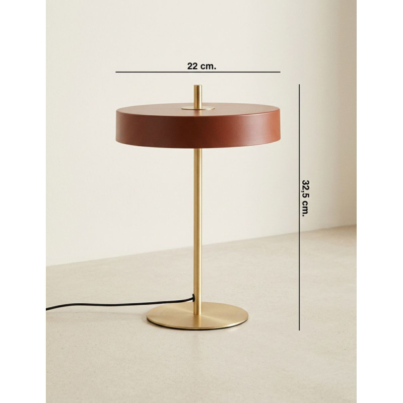 Lámpara de Mesa Redonda de Metal Korkor - Montiel