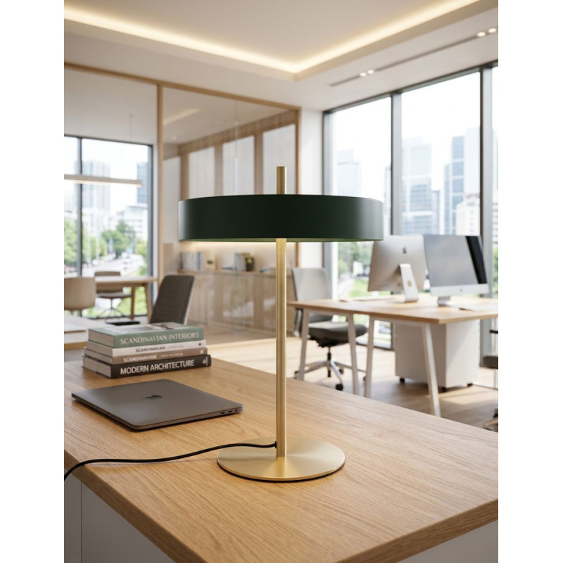 Lámpara de Mesa Redonda de Metal Korkor - Montiel