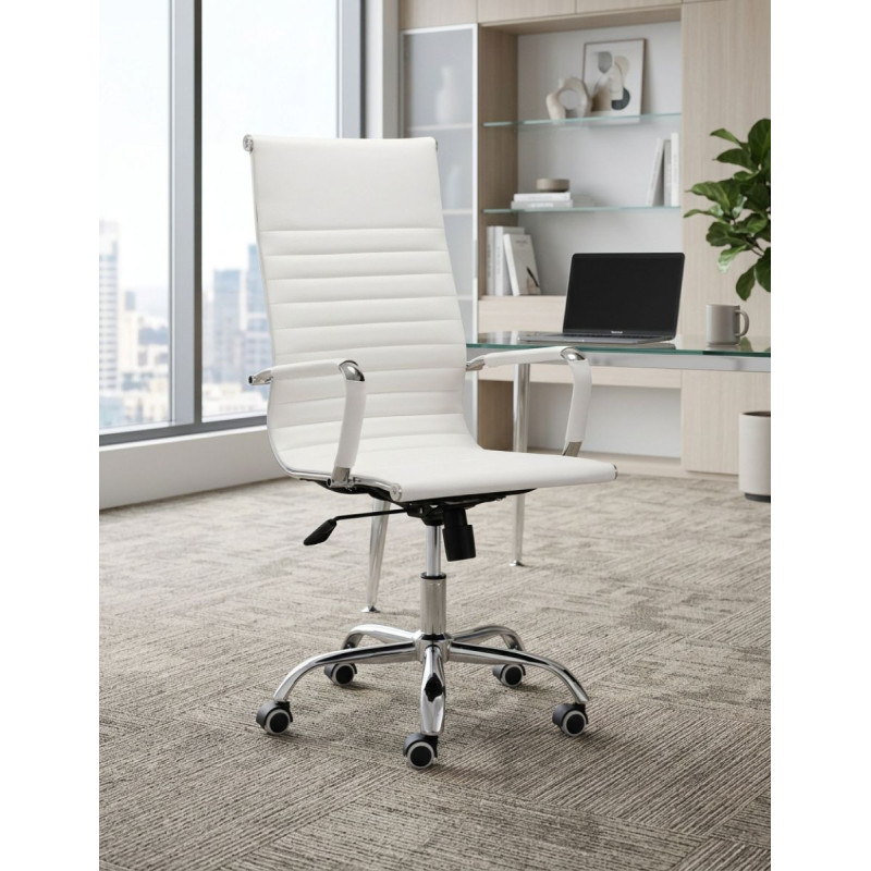 Sillón Dirección Símil Piel Respaldo Alto Praga  - Montiel