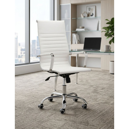 Sillón Dirección Símil Piel Respaldo Alto Praga  - Montiel