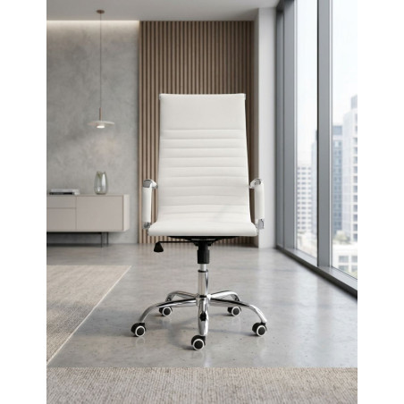 Sillón Dirección Símil Piel Respaldo Alto Praga  - Montiel