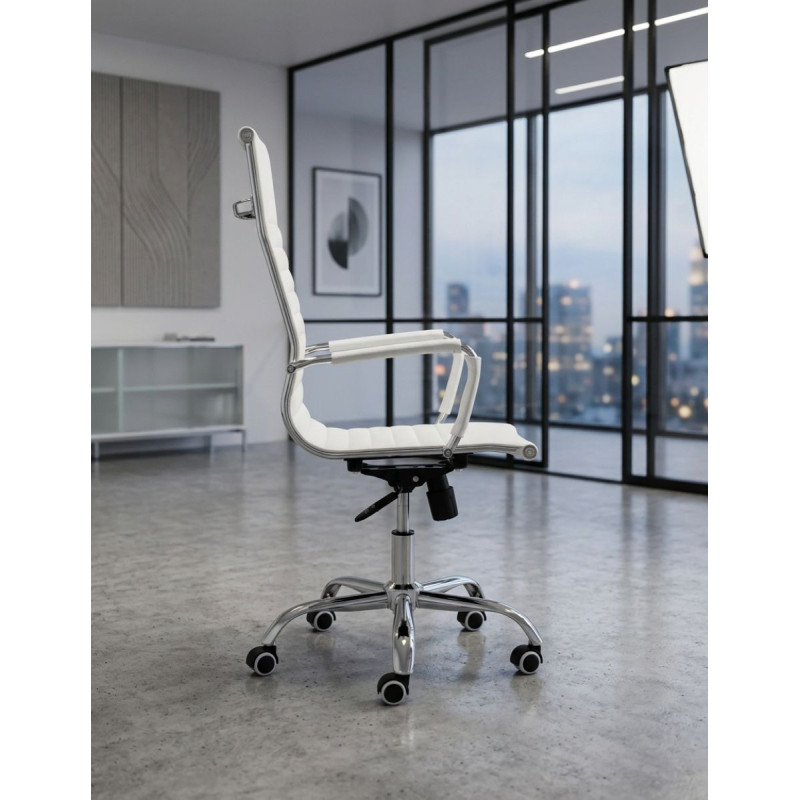 Sillón Dirección Símil Piel Respaldo Alto Praga  - Montiel