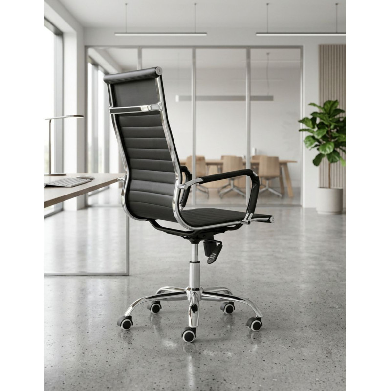 Sillón Dirección Símil Piel Respaldo Alto Praga  - Montiel