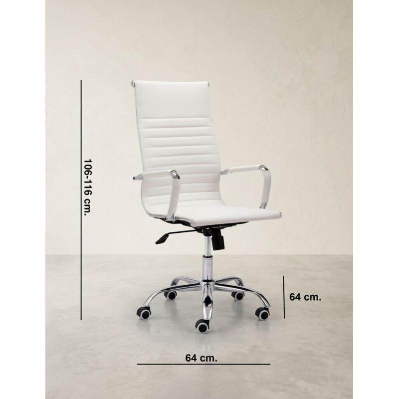 Sillón Dirección Símil Piel Respaldo Alto Praga  - Montiel
