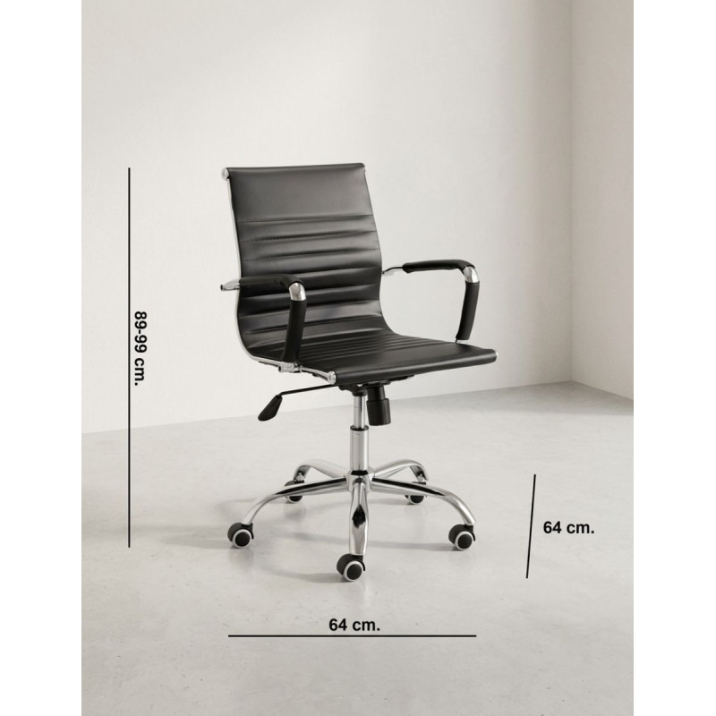 Sillón Dirección Respaldo Bajo Praga de Adec - Montiel