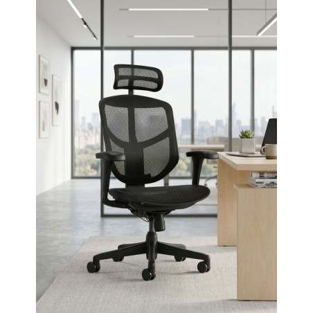 Silla Ergonómica Oficina Negra EJ25 de Herpesa - Montiel