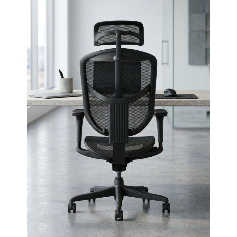 Silla Ergonómica Oficina Negra EJ25 de Herpesa - Montiel