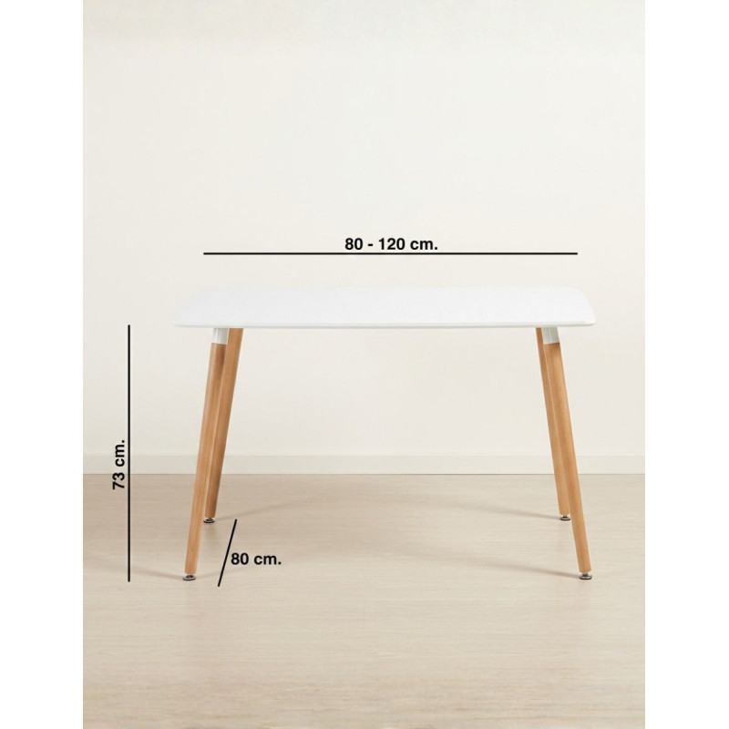 Mesa Madera 80-120x80 cm. Nury de Grupo SDM - Montiel