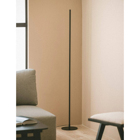 Lámpara LED de Pie Metálica Negra Meghri - Montiel