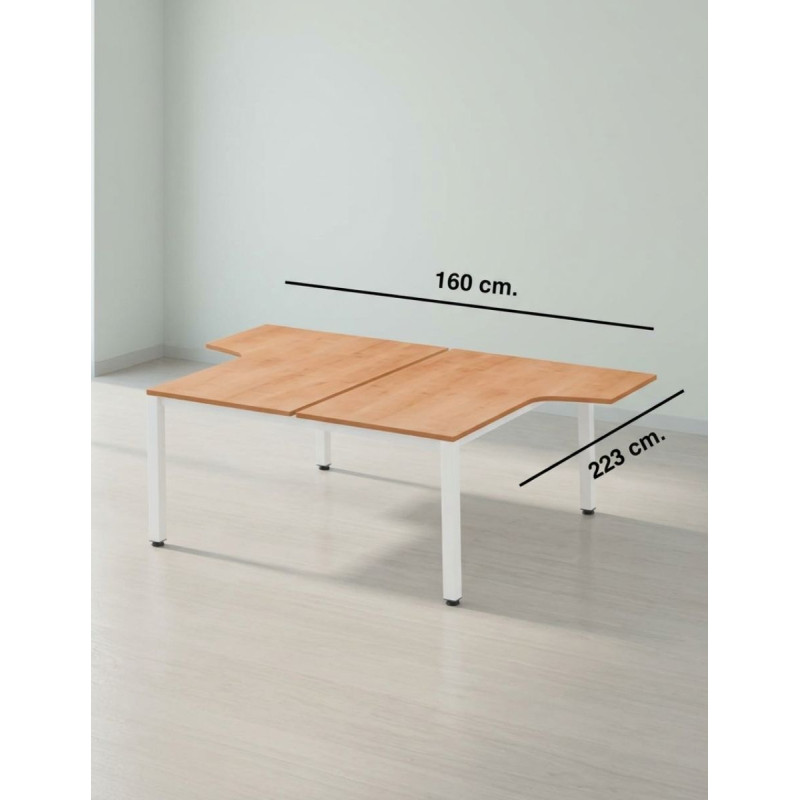 Mesa Doble en L Bench de Rocada - Montiel