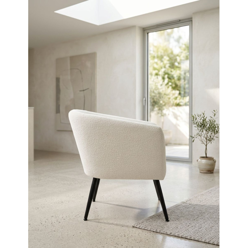 Sillón Tapizado de Linen Nature Crown de Adec - Montiel