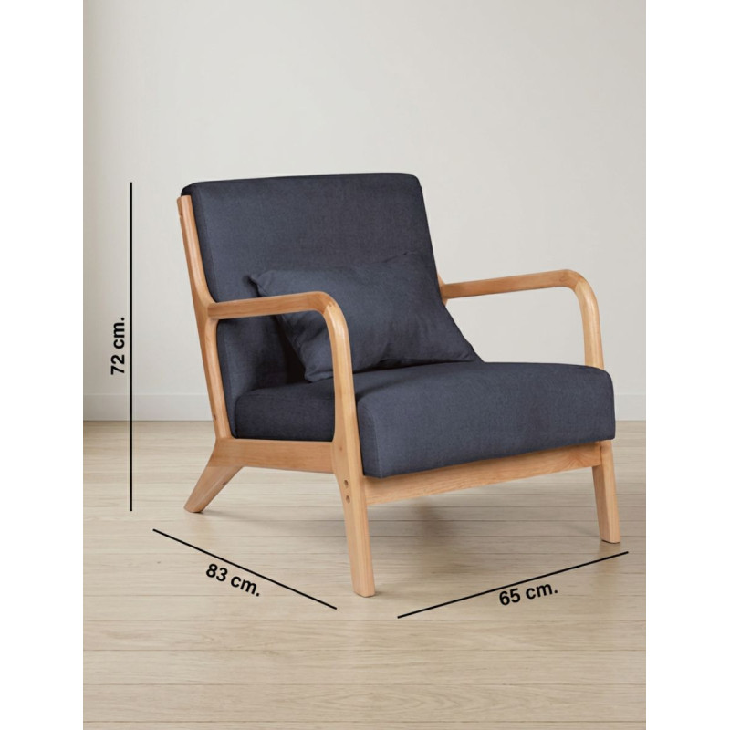 Sillón Acolchado Tapizado para Salón Kioto - Montiel