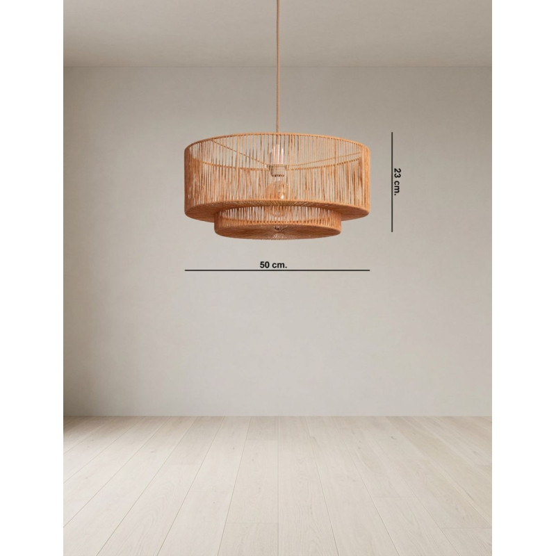 Lámpara de Techo Ø50 cm. de Papel Trenzado Dicenta - Montiel