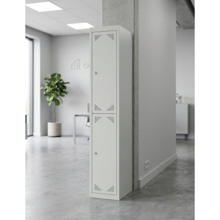 Taquilla Vestuario Gris 2 Puertas ECO de Biacom - Montiel