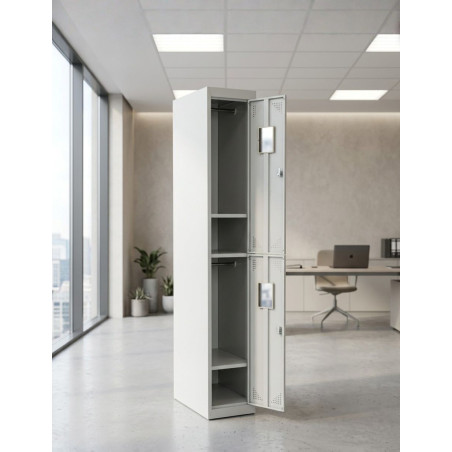Taquilla Vestuario Gris 2 Puertas ECO de Biacom - Montiel