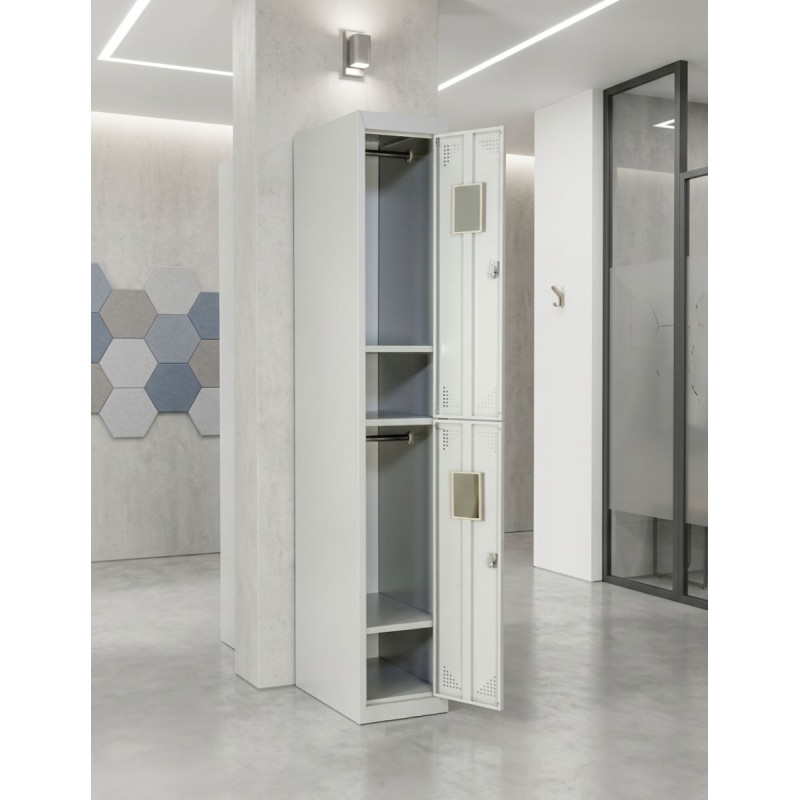 Taquilla Vestuario Gris 2 Puertas ECO de Biacom - Montiel