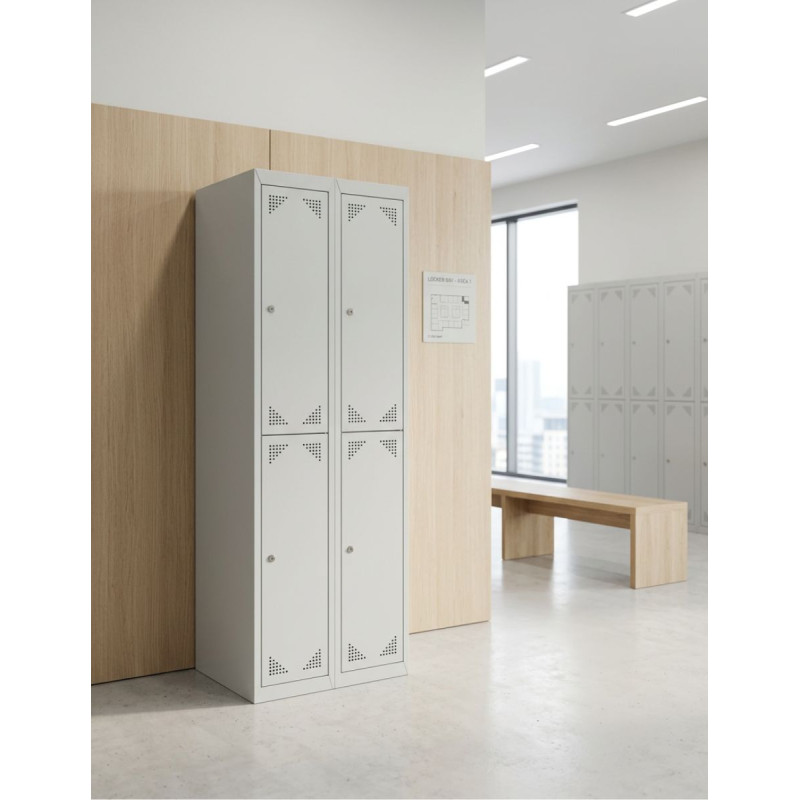 Taquilla 2 Módulos de 2 Puertas ECO de Biacom  - Montiel