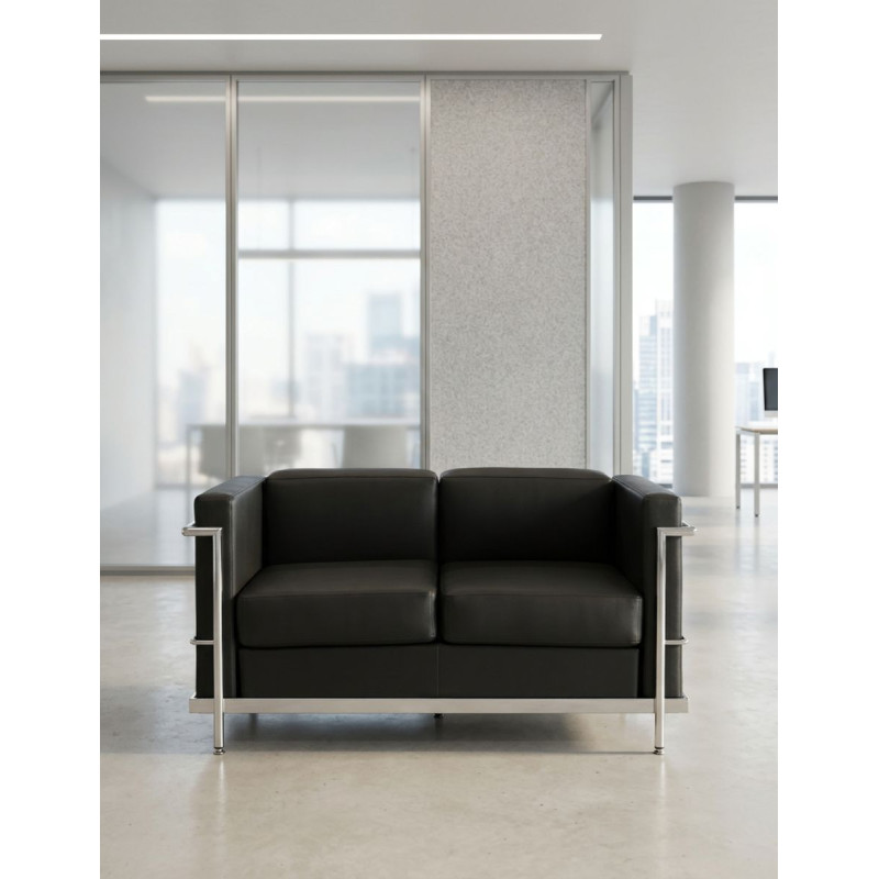 ▷ Sillón de Diseño LECOR en similpiel negro - Oficinas Montiel