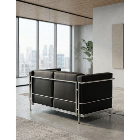 ▷ Sillón de Diseño LECOR en similpiel negro - Oficinas Montiel