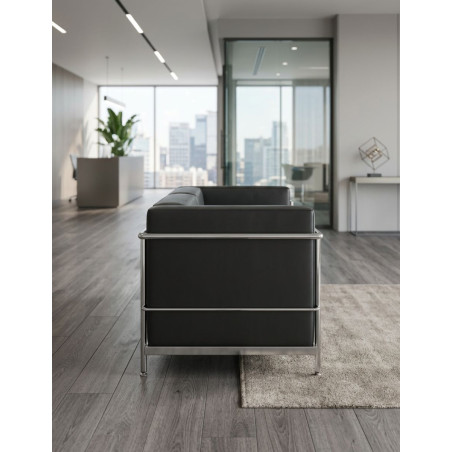 ▷ Sillón de Diseño LECOR en similpiel negro - Oficinas Montiel