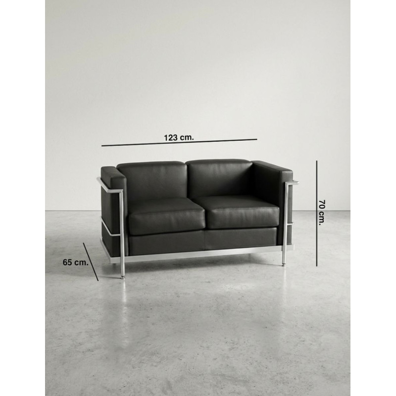 ▷ Sillón de Diseño LECOR en similpiel negro - Oficinas Montiel