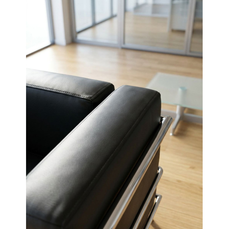 ▷ Sillón de Diseño LECOR en similpiel negro - Oficinas Montiel