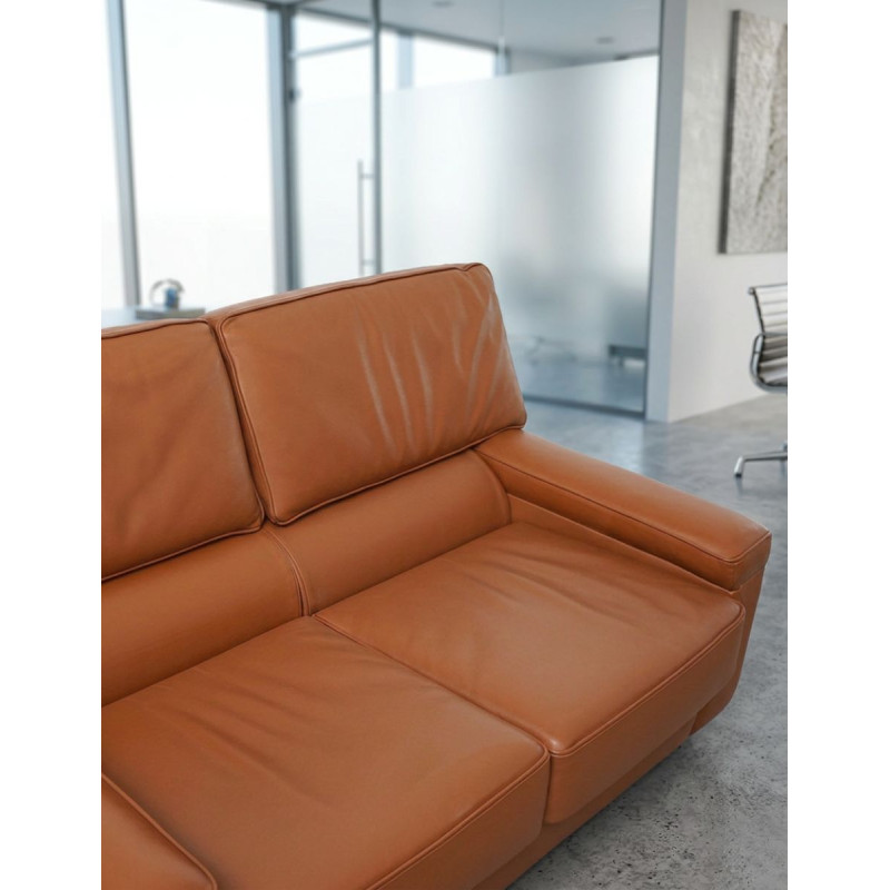 Sofá Recepción Oficina Piel Marrón MM1853 de Montiel