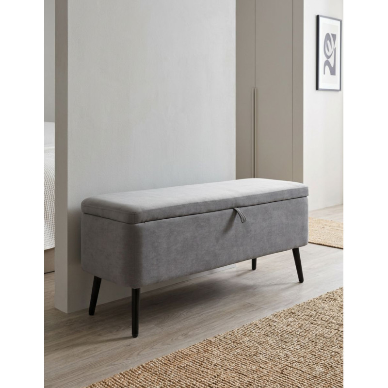 Banco Baúl Tapizado 110x40 cm. Creta - Montiel