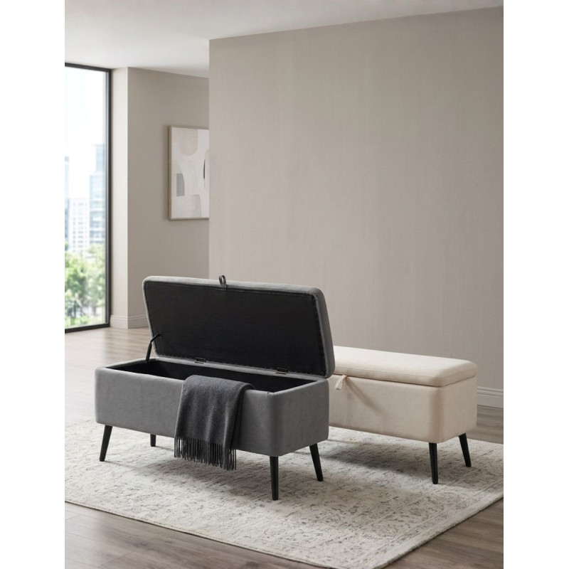 Banco Baúl Tapizado 110x40 cm. Creta - Montiel
