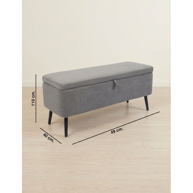 Banco Baúl Tapizado 110x40 cm. Creta - Montiel
