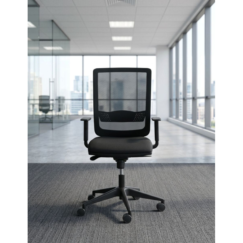 Silla Ergonómica Oficina Malla Negra MM1862 de Montiel