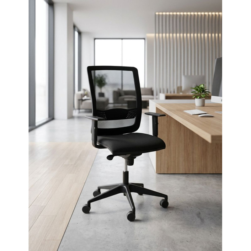 Silla Ergonómica Oficina Malla Negra MM1862 de Montiel