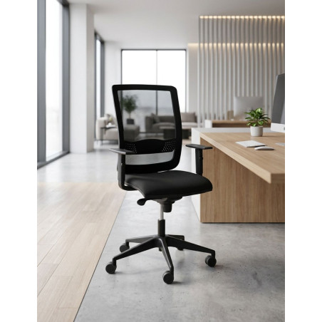 Silla Ergonómica Oficina Malla Negra MM1862 de Montiel