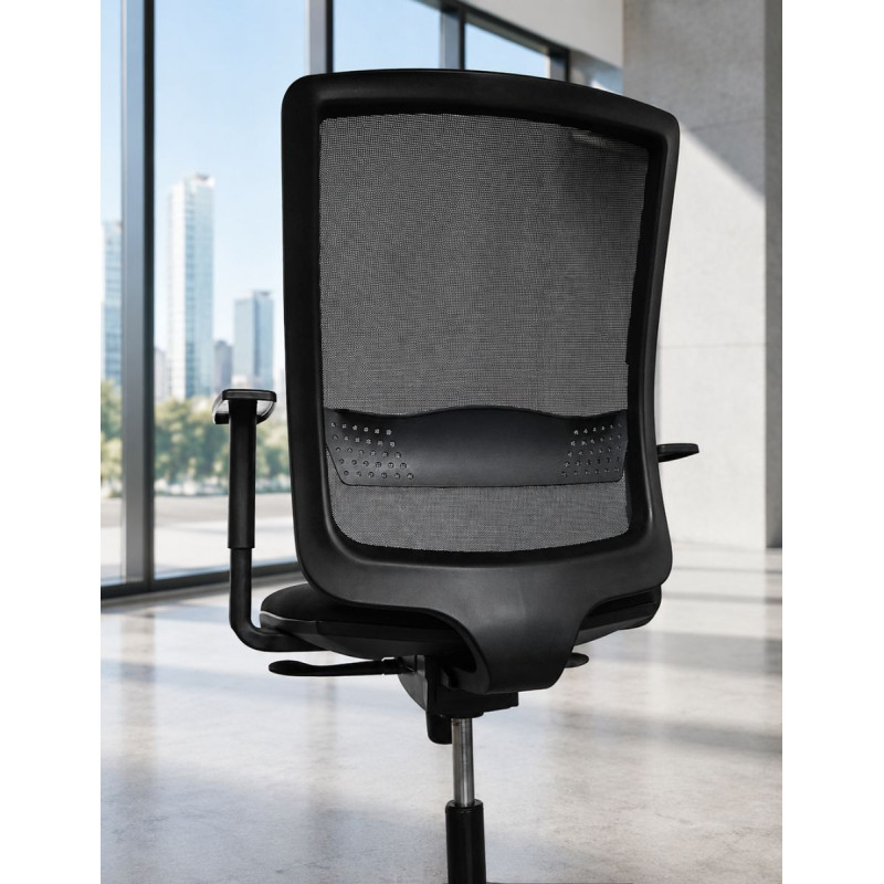 Silla Ergonómica Oficina Malla Negra MM1862 de Montiel