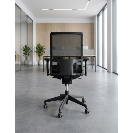 Silla Giratoria Oficina Malla Negra Sia 5 de Hergo - Montiel