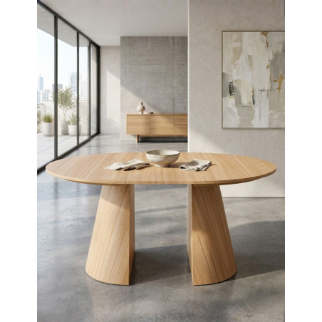 Mesa Redonda Extensible Roble Carpenter - Montiel