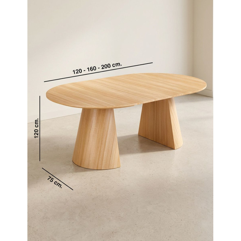 Mesa Redonda Extensible Roble Carpenter - Montiel