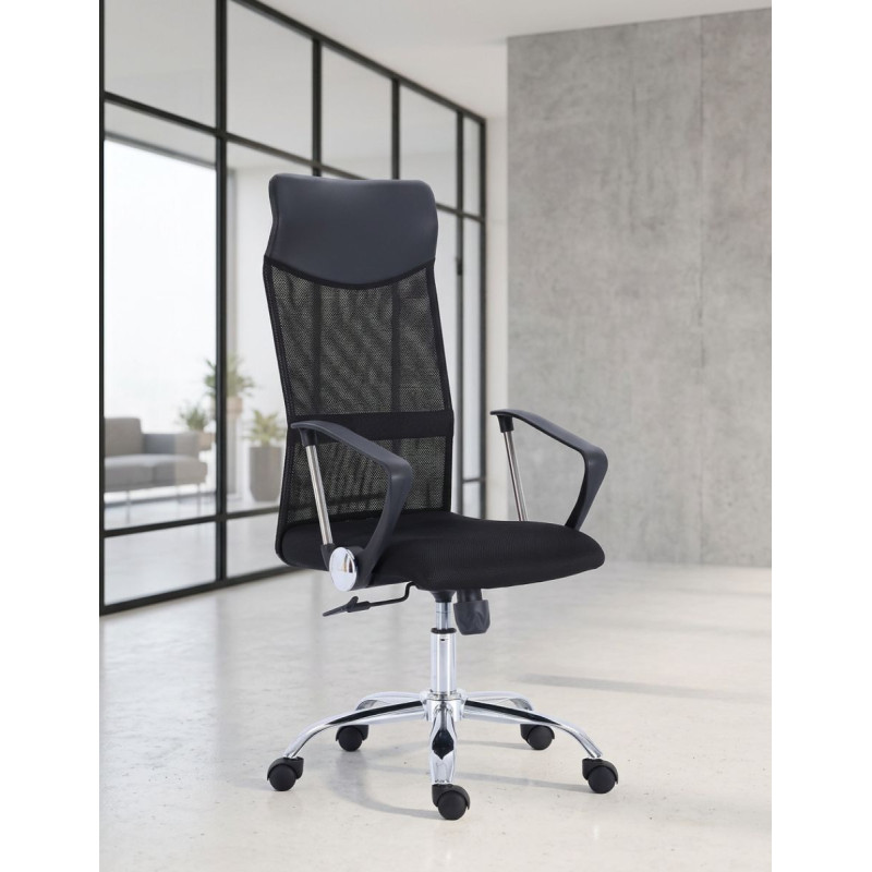 Silla Negra de Despacho Giratoria Honor - Montiel
