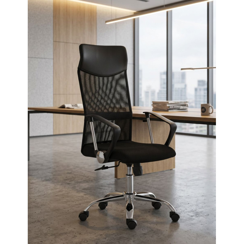 Silla Negra de Despacho Giratoria Honor - Montiel