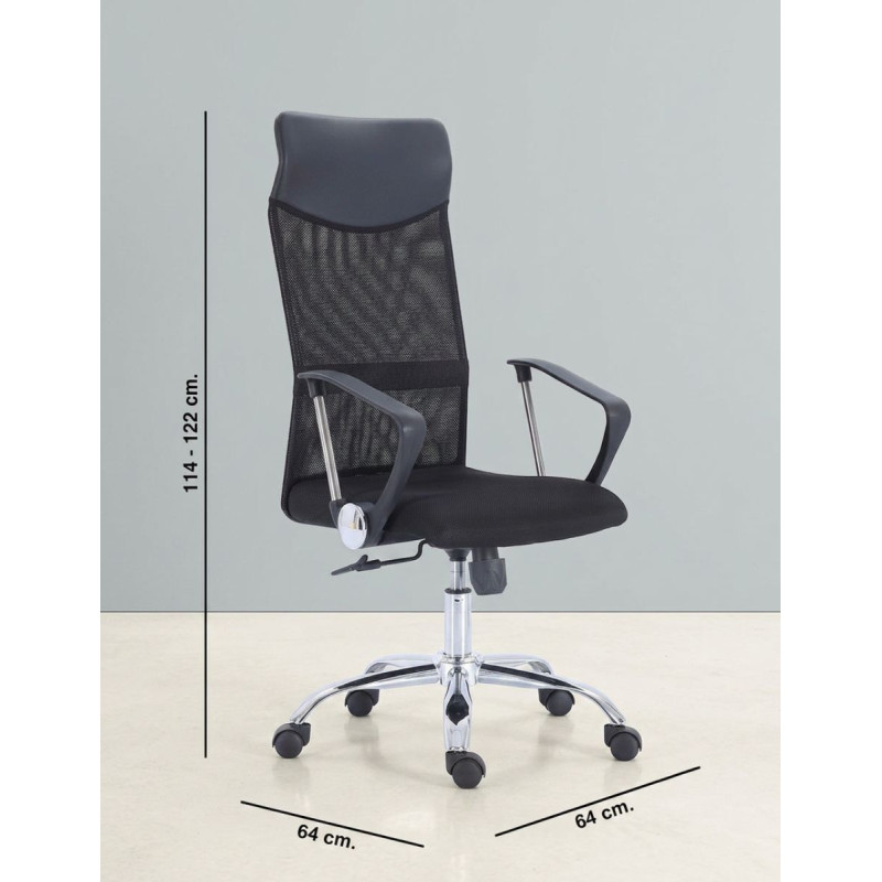 Silla Negra de Despacho Giratoria Honor - Montiel