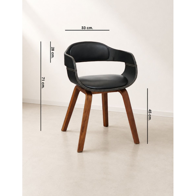 Silla de Recepción Patas de Madera Costa de Kare - Montiel
