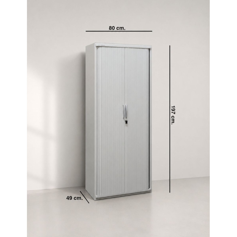 Armario Oficina Alto Gris 197x80 cm. de Steelcase - Montiel
