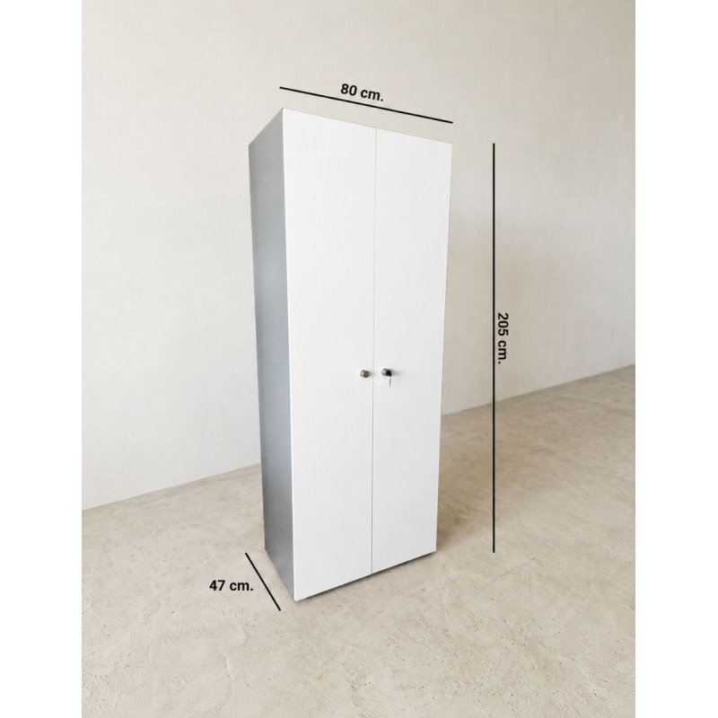 Armario Oficina Blanco 205x80 cm. MM1872 de Montiel
