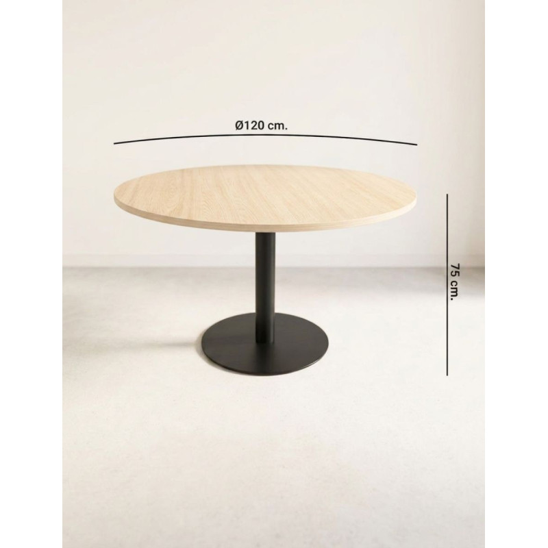 Mesa Reuniones Oficina Redonda Ø120 cm. Nara - Montiel