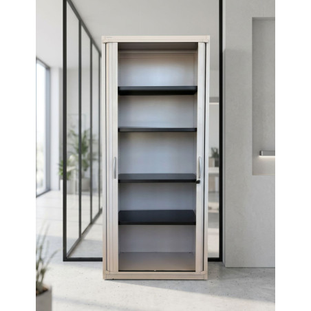 Armario Oficina Alto Gris 200x80 cm. de Steelcase - Montiel