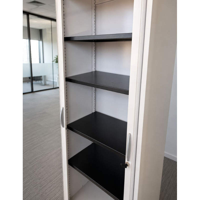 Armario Oficina Alto Gris 200x80 cm. de Steelcase - Montiel
