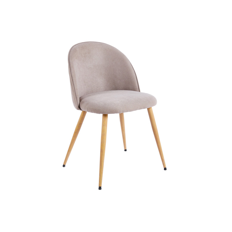 Silla para Hostelería Tapizada en Beige Velvet - Montiel