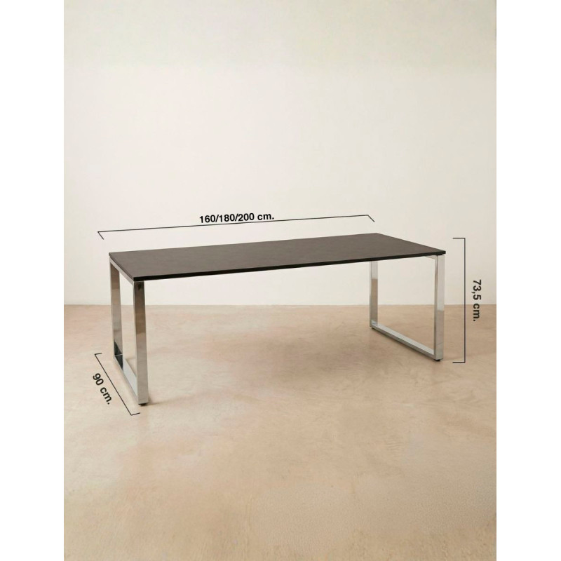 Mesa Oficina de Despacho Tapizada en Negro de Ofitres - Montiel