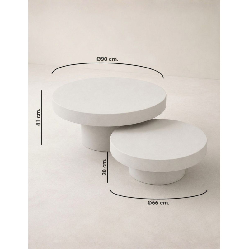 Mesa Baja Redonda de Exterior Mikonos - Montiel